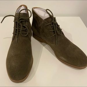 Franco Sarto Percy Green Suede Ankle Boot 7.5M